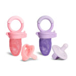 Munchkin® Fresh Food Feeder and Pacifier Teething Set, Coral/Purple