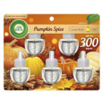 Air Wick Plug in Scented Oil Refill, 5 ct, Pumpkin Spice