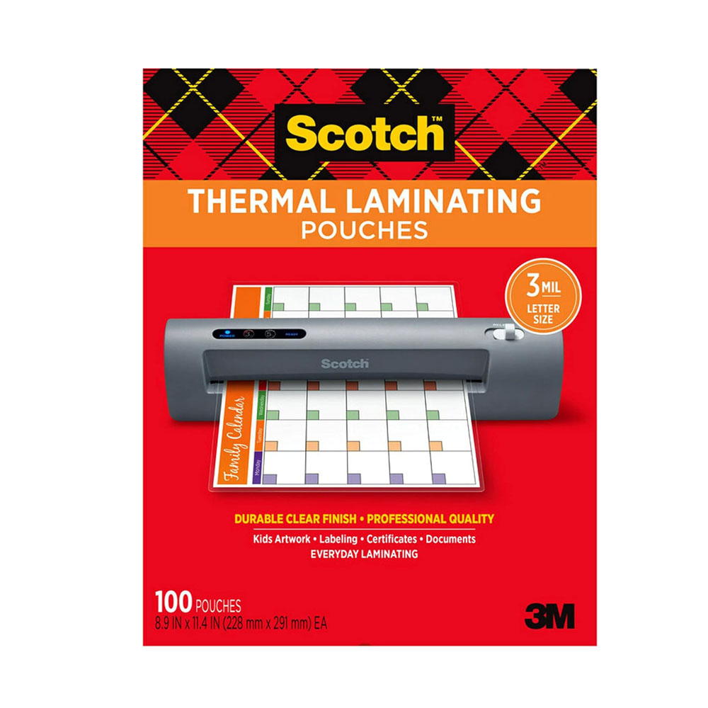 16-2.jpg Scotch Thermal Laminating Pouches, 100 Pack Laminating Sheets - Image 1