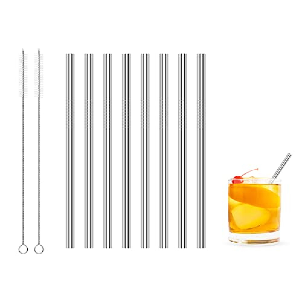 41-tQuc9cSL-1000x1000-1.jpg Short Metal Straws for Cocktails,Small Reusable Straws for Kids - Image 1