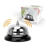 Reception Call Bell Stainless Steel Hand Held Desk Service Bell Attention Call Ringer