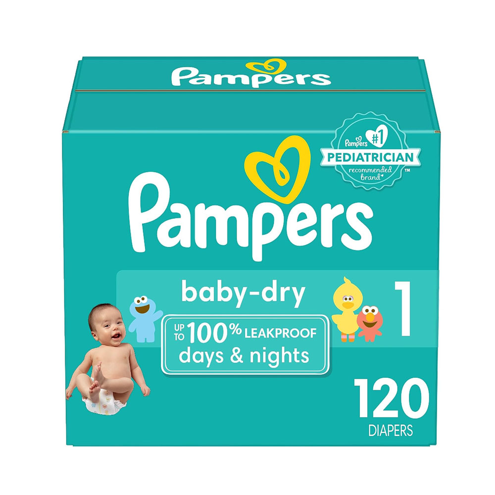 5-19.jpg Diapers Size 1, 120 count – Pampers Baby Dry Disposable Diapers - Image 1