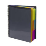 Smead Project Organizer, 24 Pockets, Grey with Assorted Bright Tabs,
