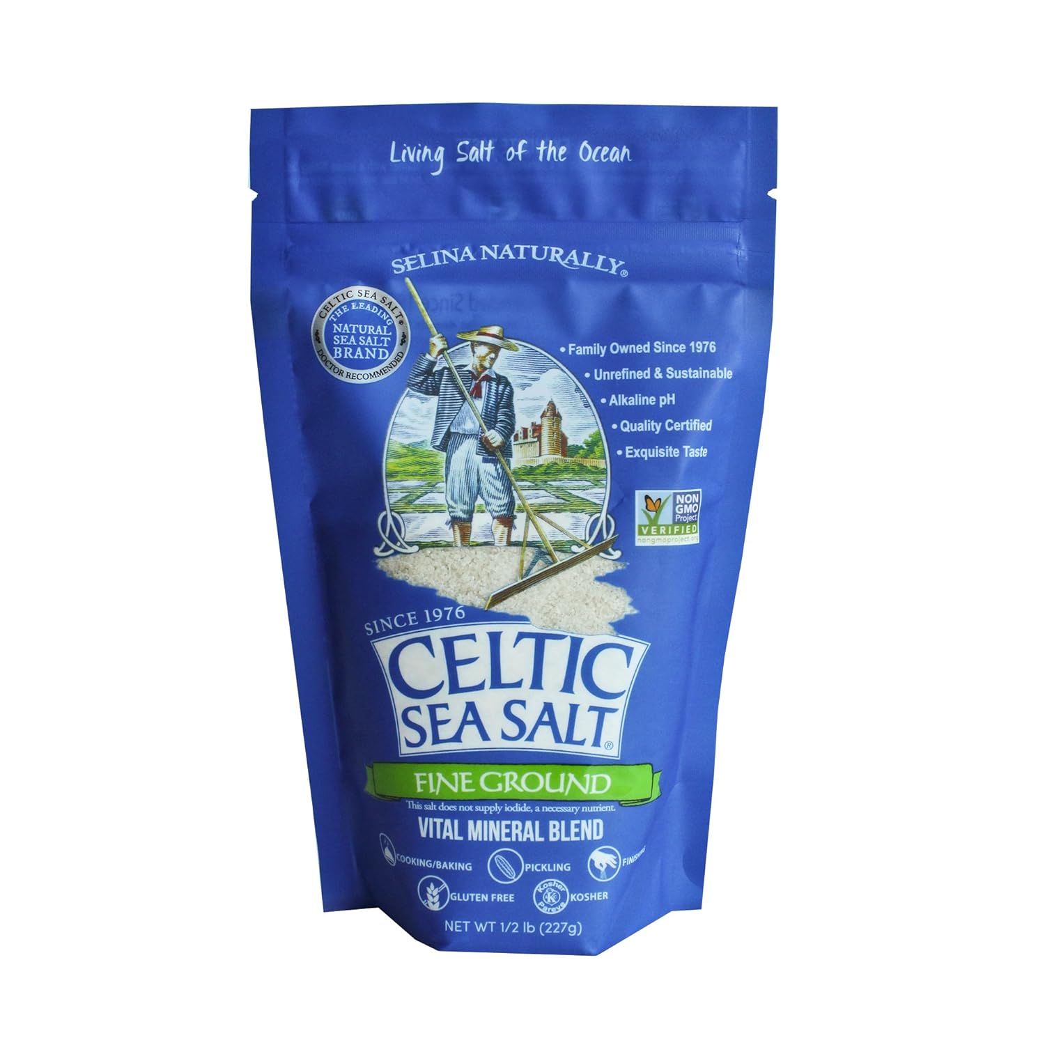 81DYVDkeNxL._SL1500_.jpg Celtic Sea Salt, Fine Ground, 8 Ounce, 0.5 Pound (Pack of 1) - Image 1